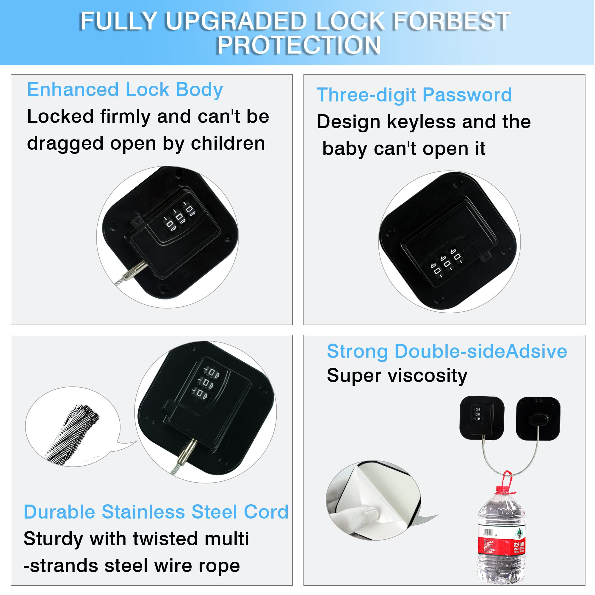 AIXIAOYA Refrigerator Lock packaged-display reveals product readiness for family use.