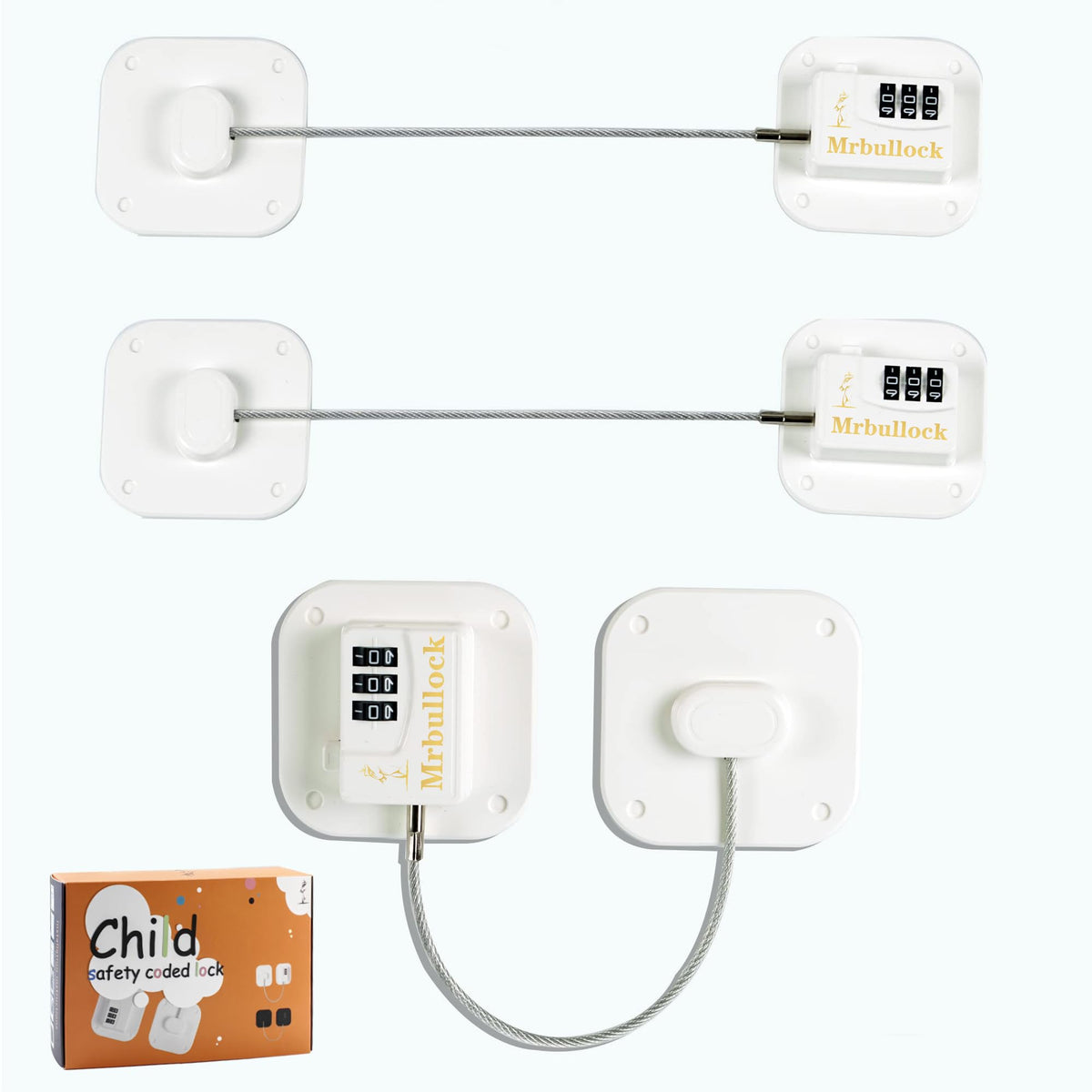 AIXIAOYA refrigerator lock front view showing keyless access for quick safety.