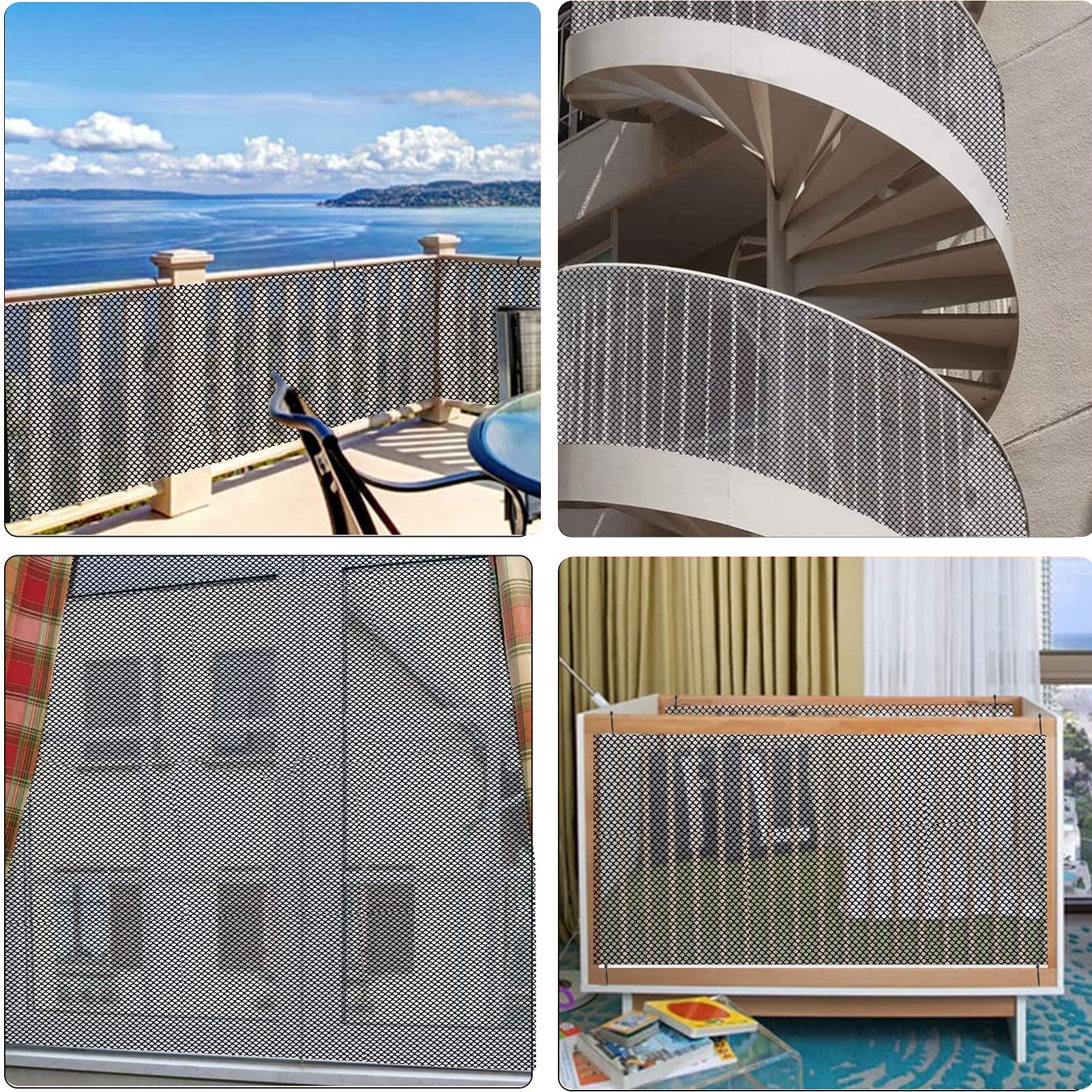 Aixingyun honeycomb-view safety net offers clear sightlines through the mesh.