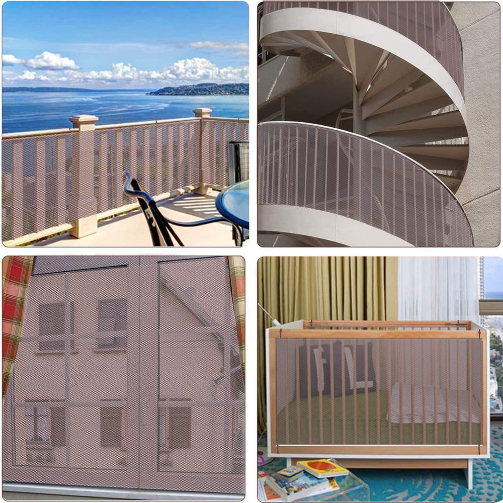 Aixingyun net folded for storage illustrating compact, ready-to-store baby proofing solution.