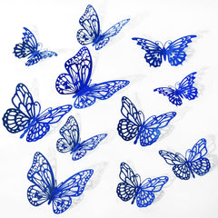 Aixoom blue butterflies 3D style1 on wall adds dimensional charm