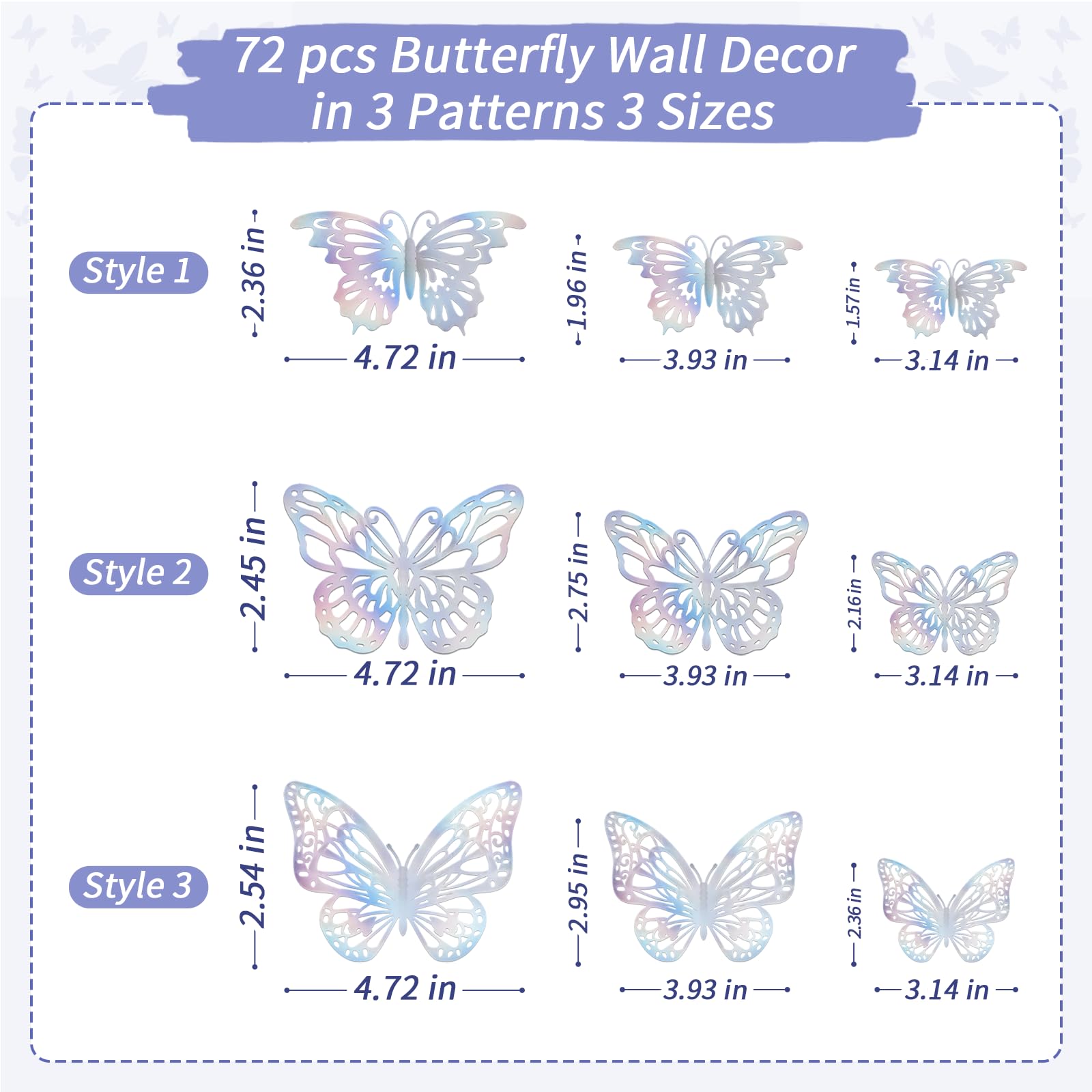 Aixoom Style A medium butterfly creates layered depth on gallery wall