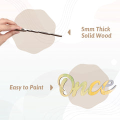 Aiyorse Once Upon a Time sign demonstrates DIY painting possibility.