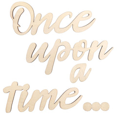 Aiyorse Once Upon a Time wall sign decor adds whimsy to a nursery.