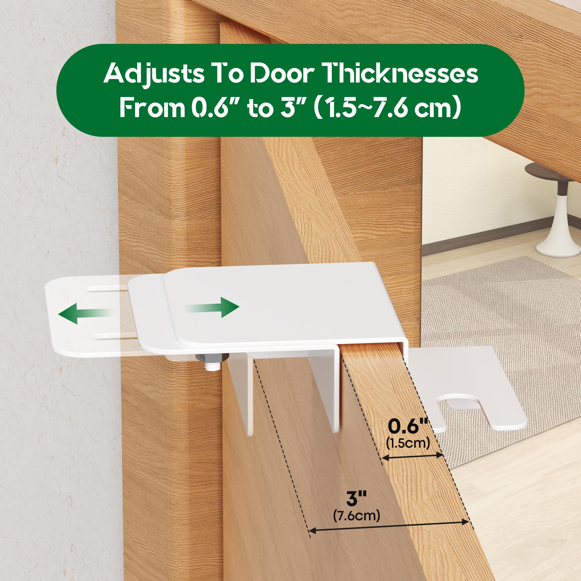 AIYOTAR child-proof door top lock screws ensure secure installation across various doors.