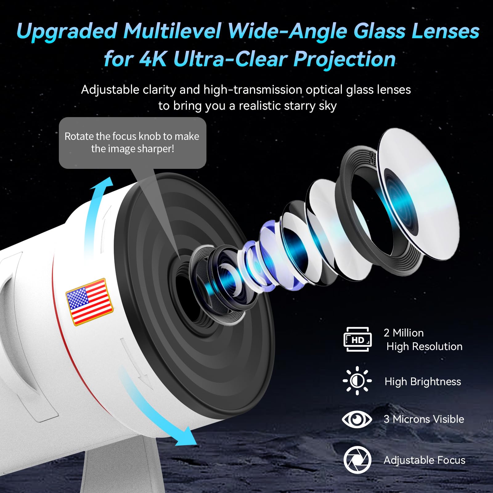 aiyyotto planetarium slides film replaceable for refreshed night-sky scenes anytime.