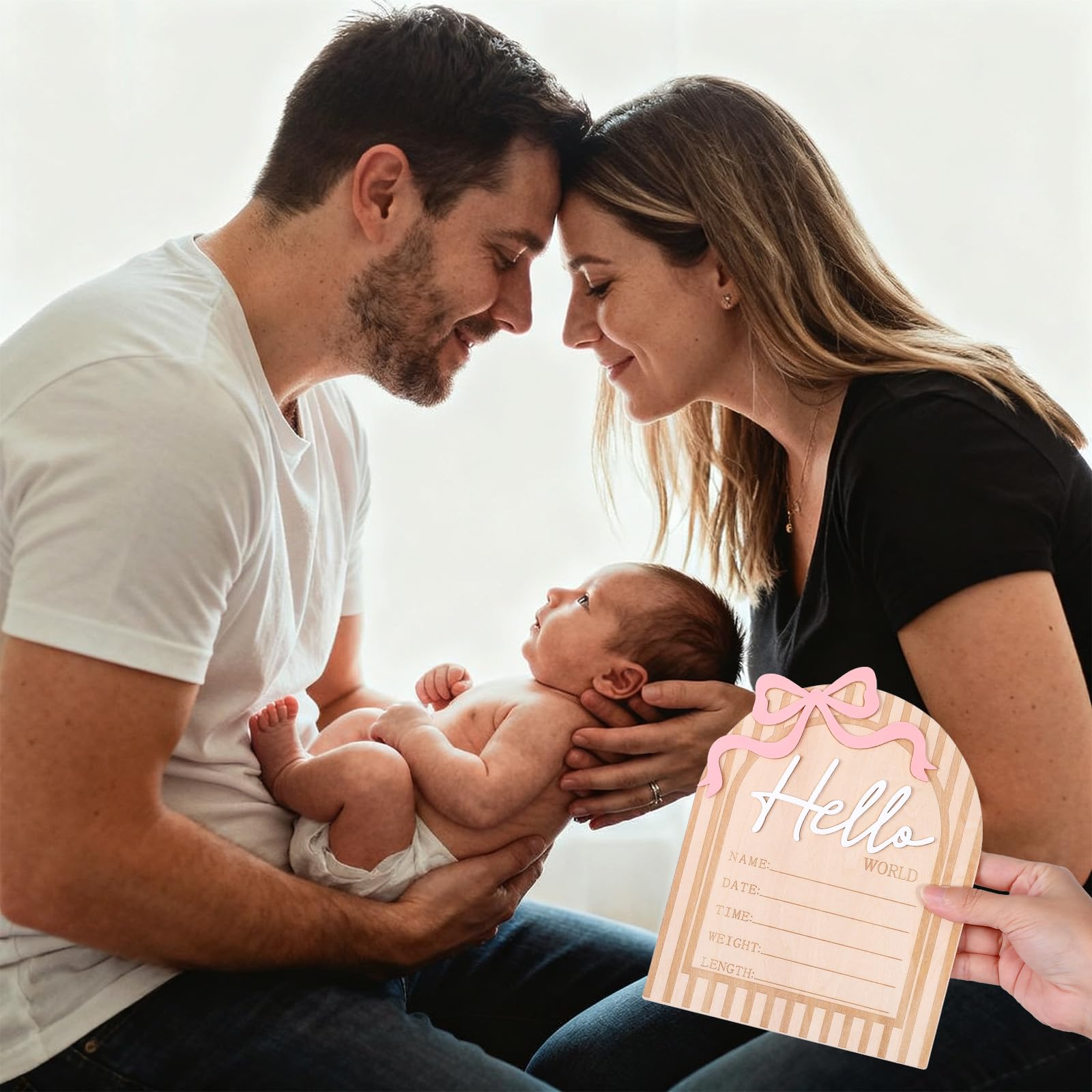 Ajcotahm baby shower prop—welcoming keepsake for baby's first days