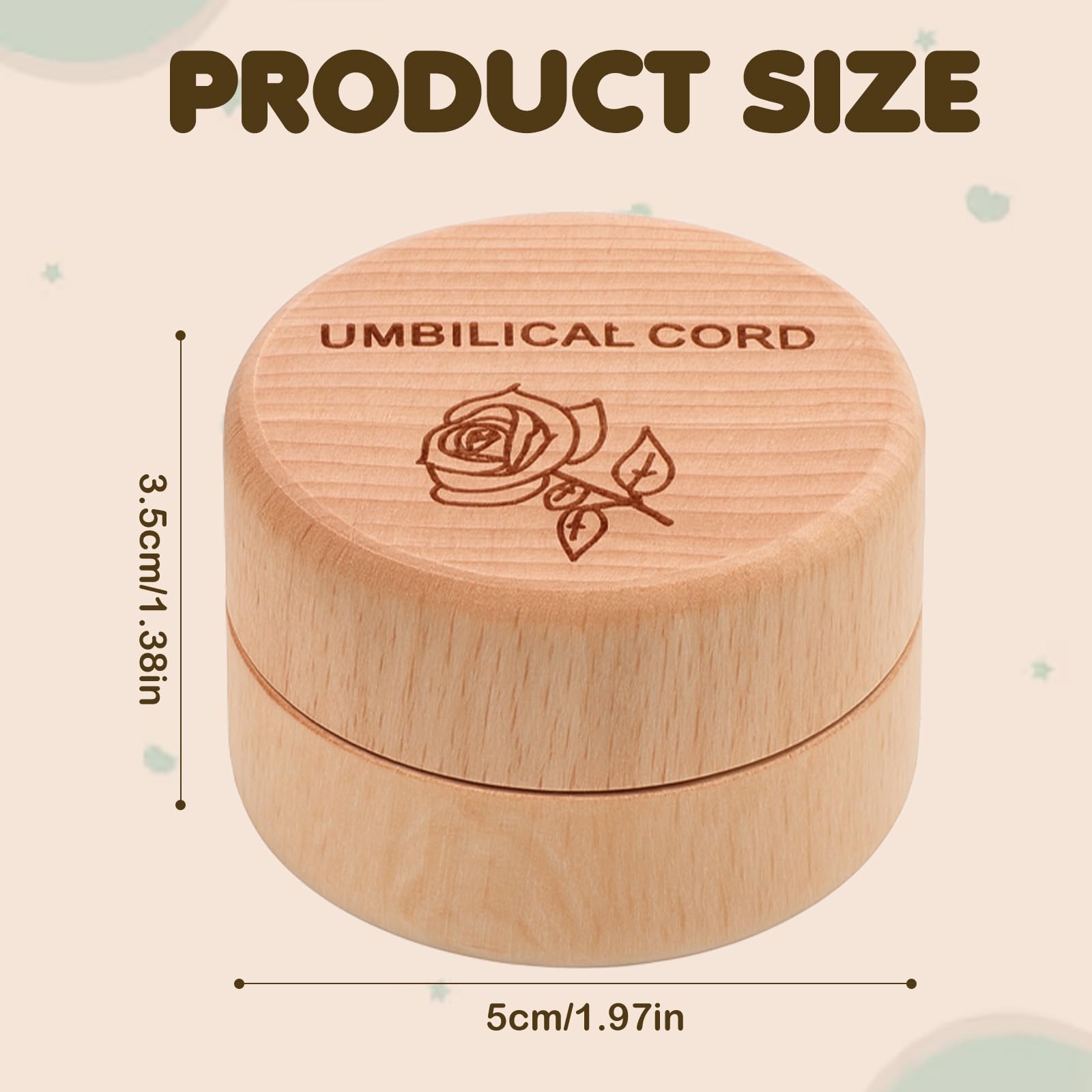 Ajcotahm baby teeth storage box rose pattern for precious mementos