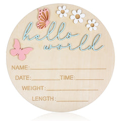 Ajcotahm Hello World Sign with 3D letters for newborn photography prop