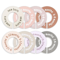 Ajcotahm round baby clothes divider with 8-9 cm size helps sort newborn outfits.