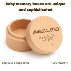 Ajcotahm tooth memorial box round design emphasizes safe storage for baby teeth memories