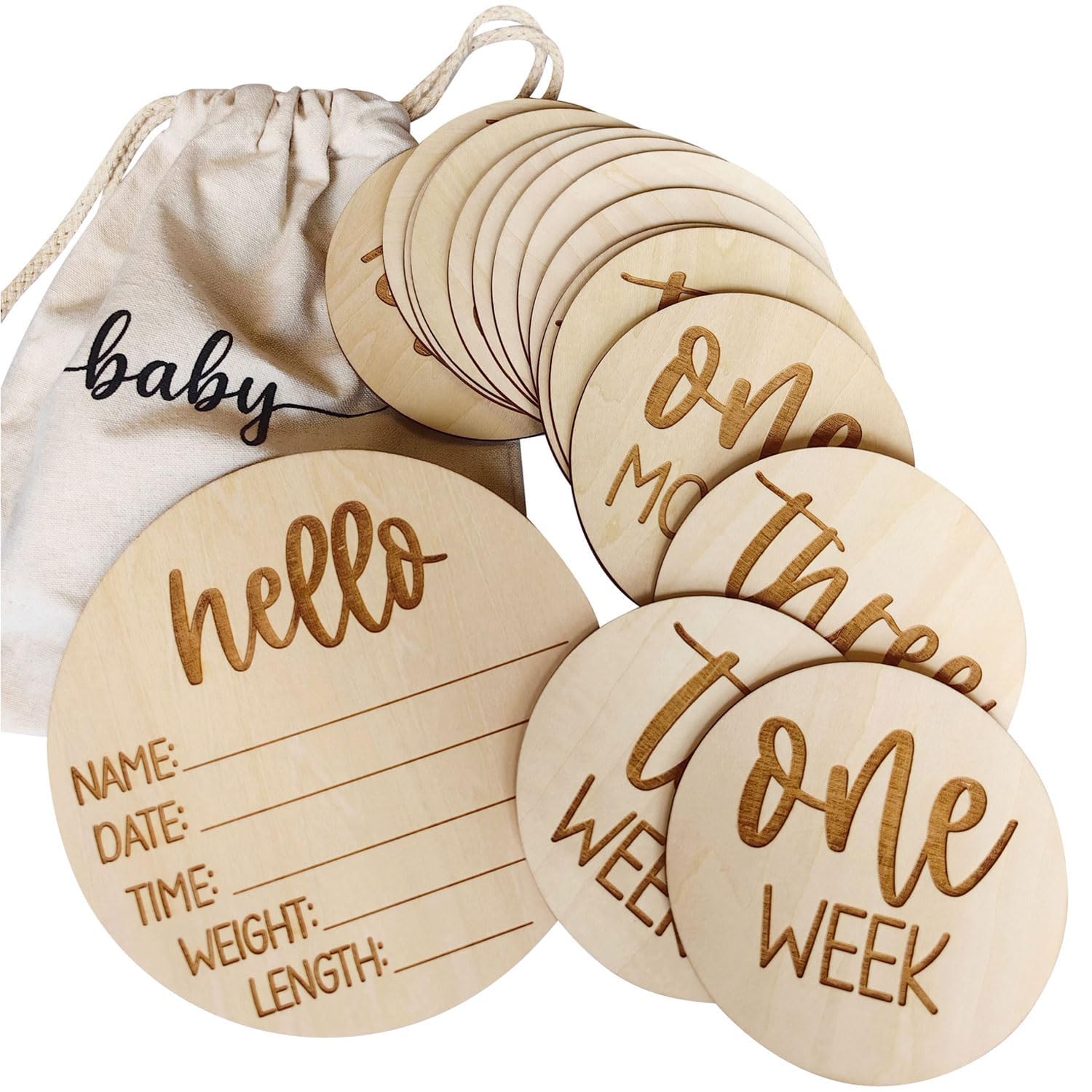 AJDVART keepsake bag packaging for the milestone set, easy storage and gifting