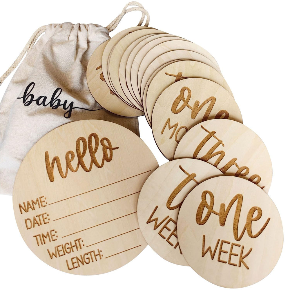 AJDVART keepsake bag packaging for the milestone set, easy storage and gifting