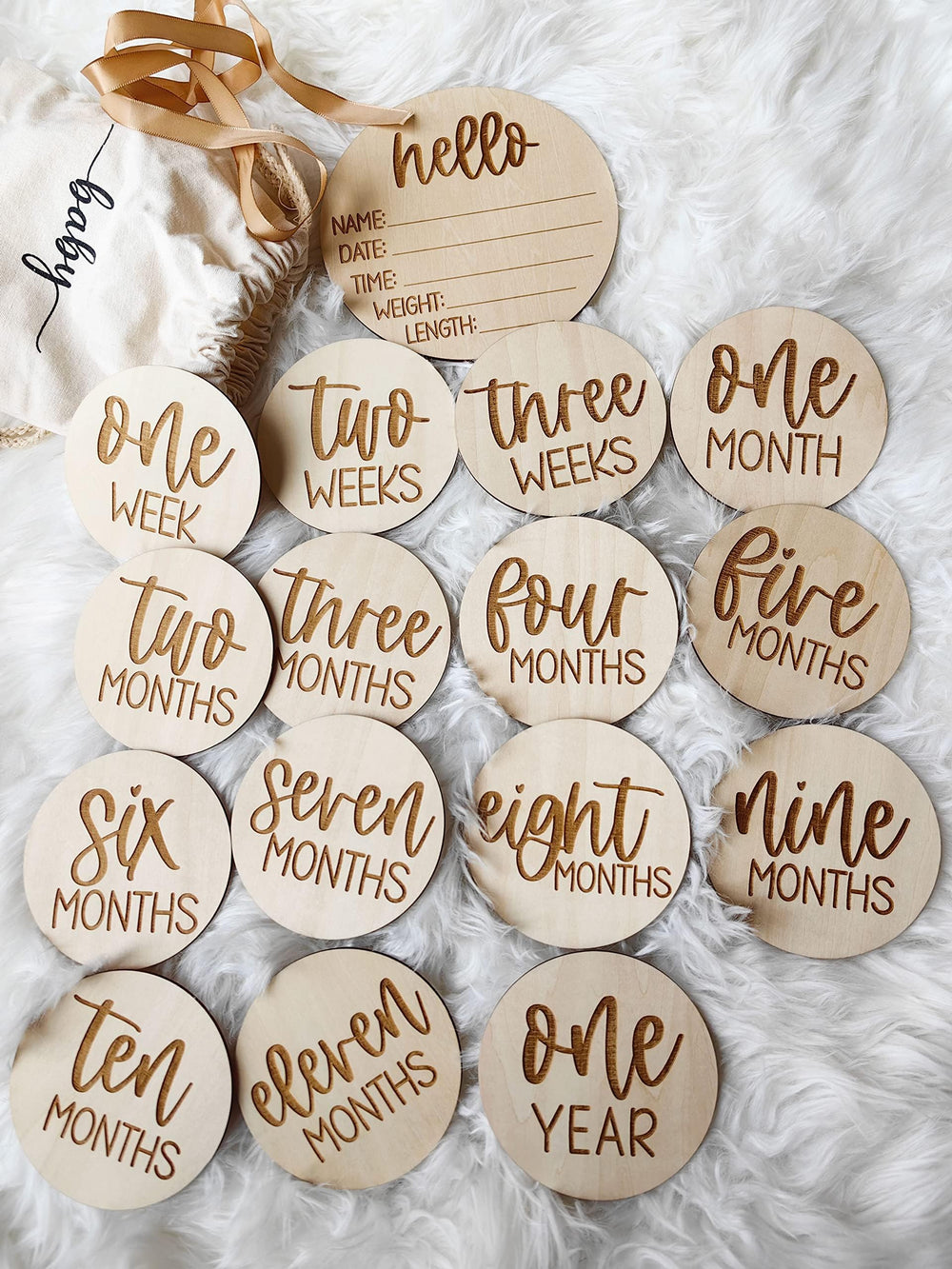 AJDVART 1 month milestone disc, perfect for first-year photo sessions