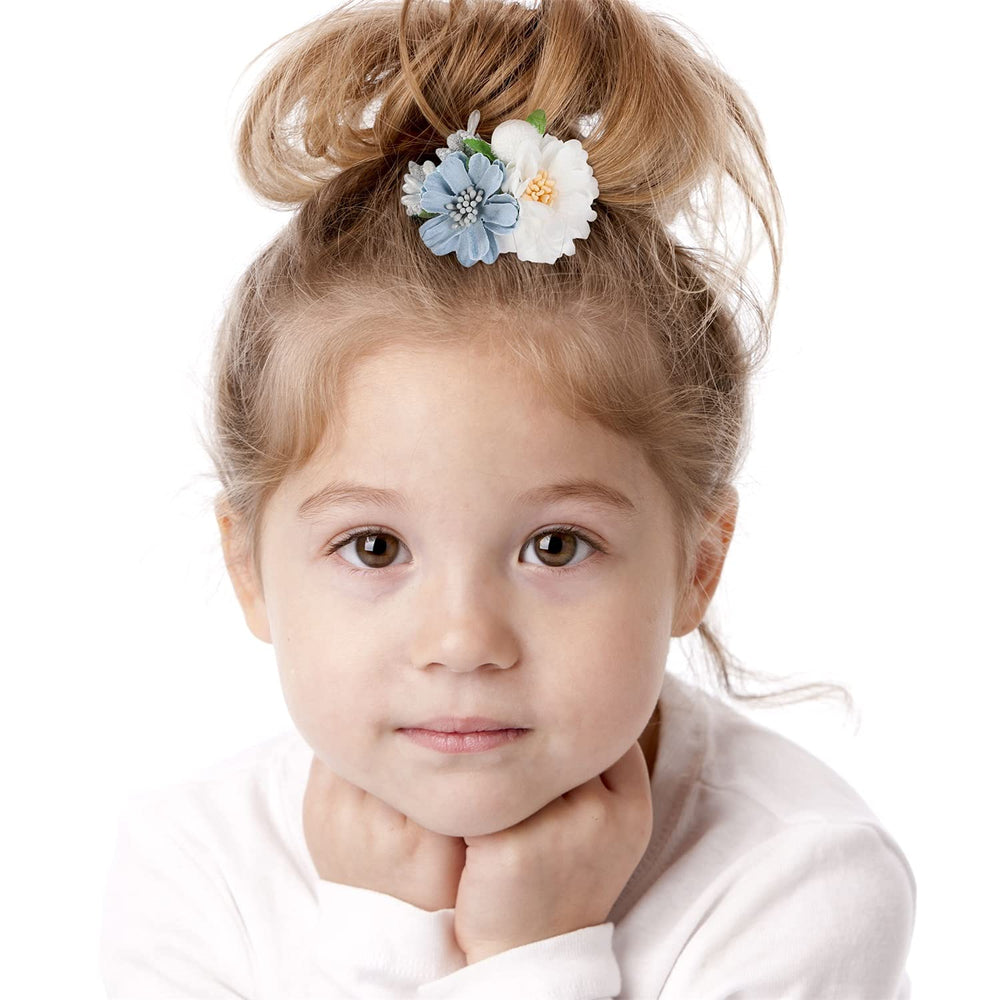 AJLTPA Baby girl flower clip close-up, soft materials secure grip