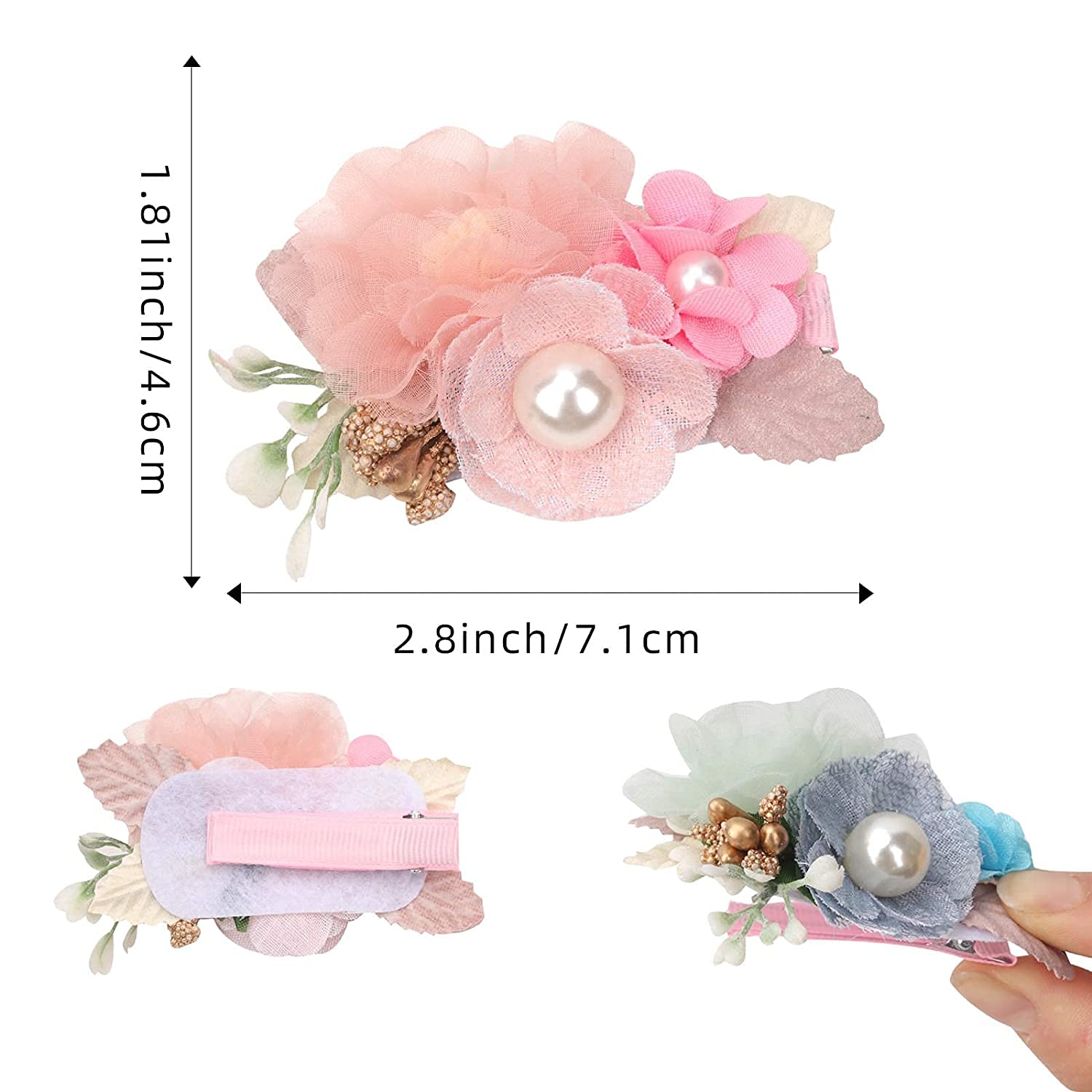 AJLTPA Flower Clips Set in six styles, versatile daily wear options