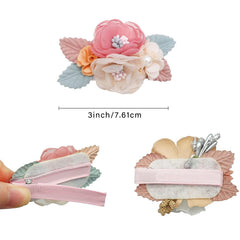 AJLTPA handcrafted floral clip closeup—pearls and fabric texture feel soft.