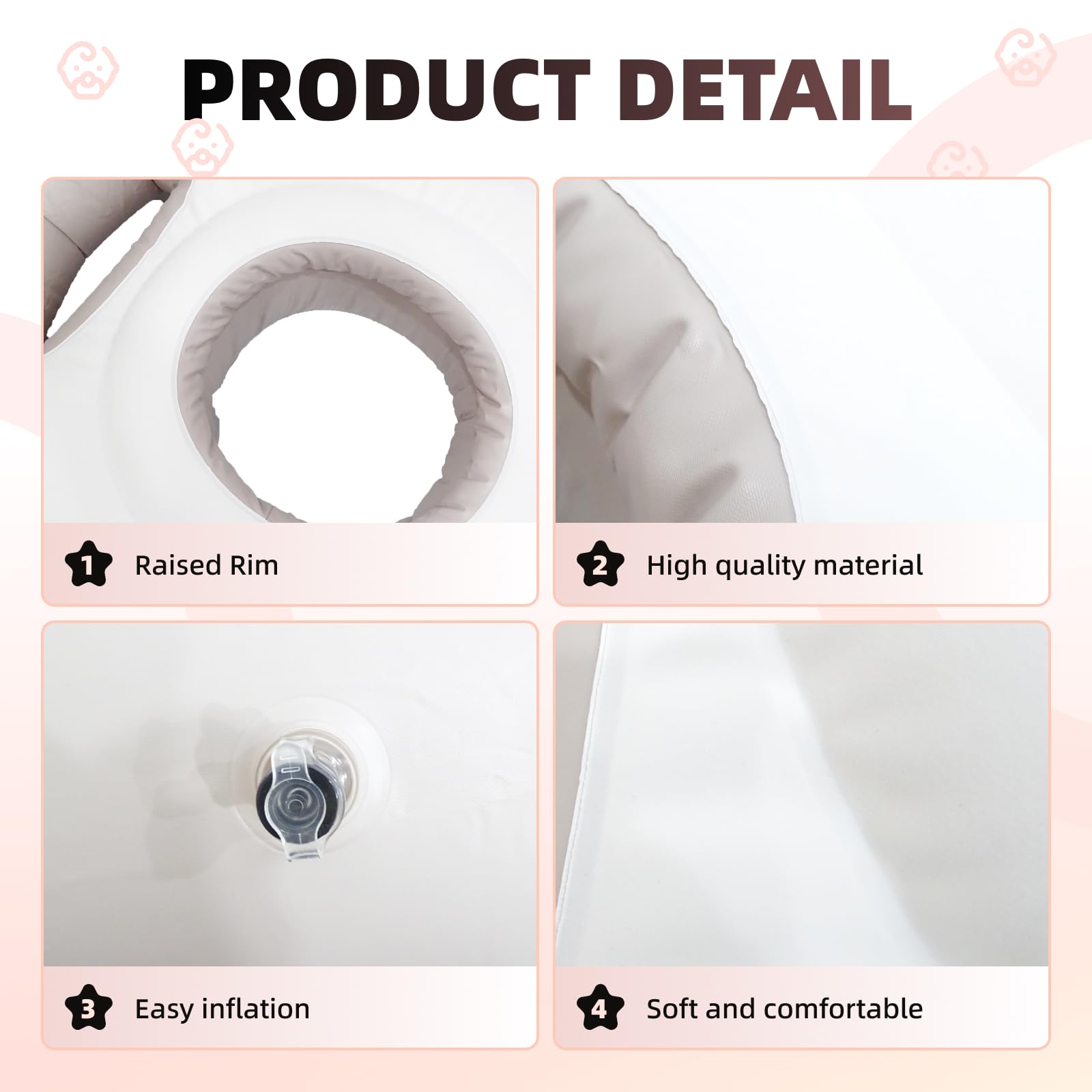 AJOFIEK pillow features waterproof surface for easy cleaning