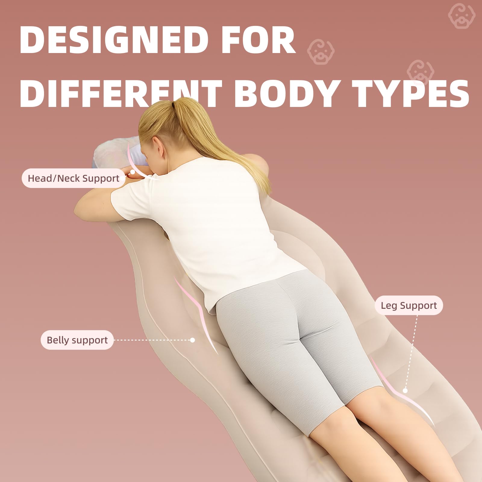 AJOFIEK pillow supports multiple uses as a pillow, pool float, or travel companion.