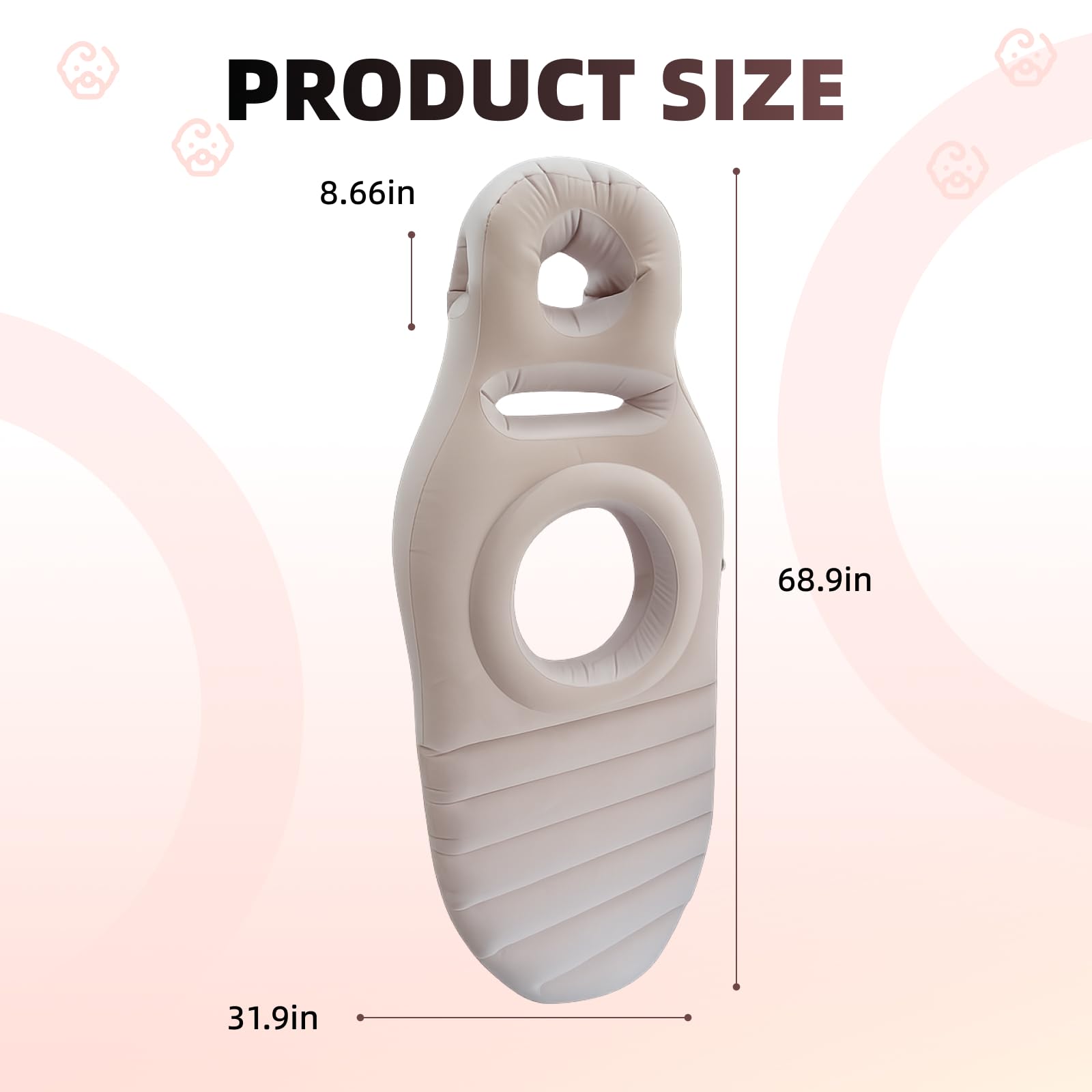 AJOFIEK pregnancy pillow belly-hole design supports safe stomach sleeping with comfort.