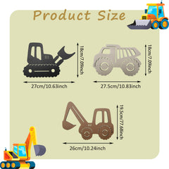 Ajqiomh Construction Trio crane wall decor sparks imaginative play in kids' rooms.