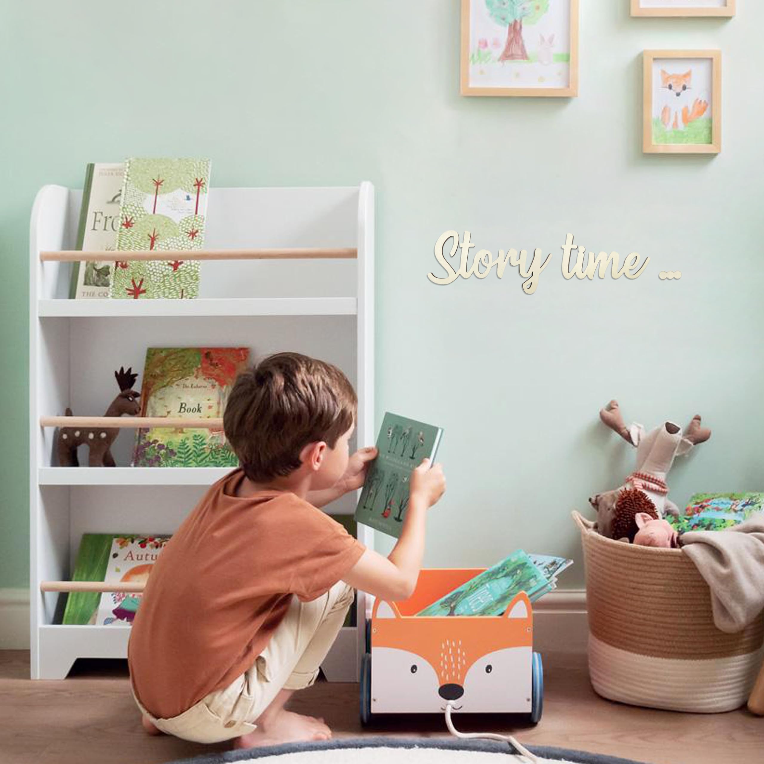 Ajqiomh DIY decor reading nook install demonstrates easy wall application.