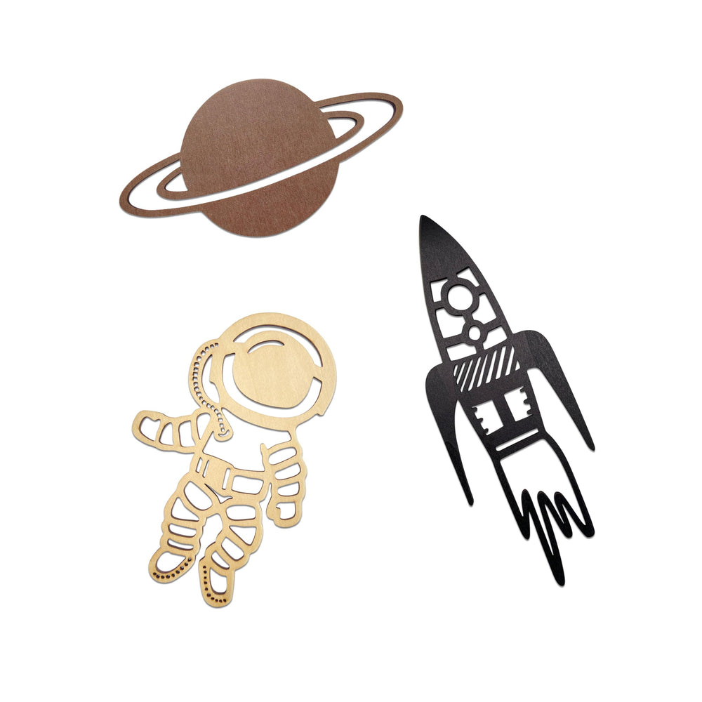 Ajqiomh Space Trio astronaut wall decor adds playful learning vibes to a kids room