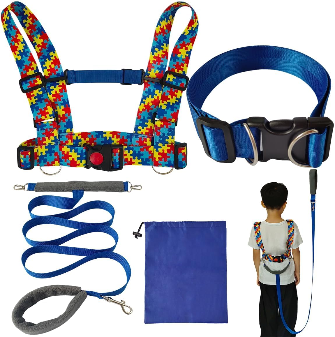 Ajqxh safety harness leash for special needs child keeps you close during outings and travel.