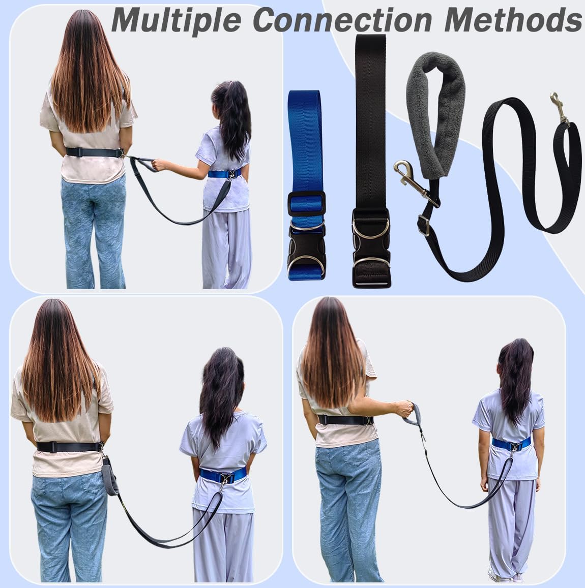 Ajqxh Secure Waist Leash Harness tether length adjustment shows 3–6 ft reach