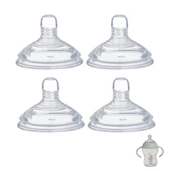 Ajrwiiy 4-pack nipple closeup showing soft silicone for comfortable feeding.