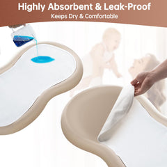 Ajrwiiy liner with no-leak backing keeps the surface dry and clean.