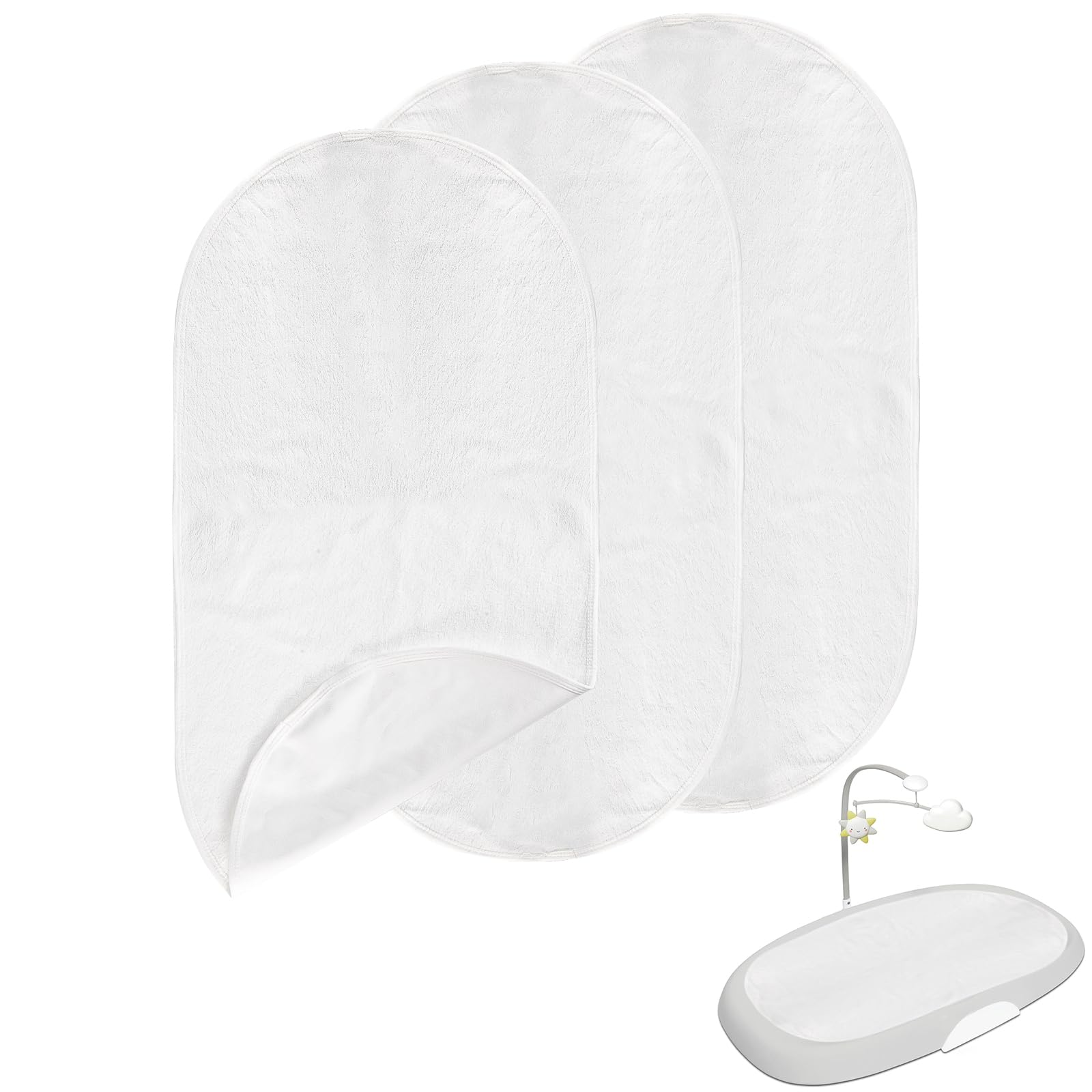 Ajrwiiy changing pad liners pack shows multi-use travel protection.