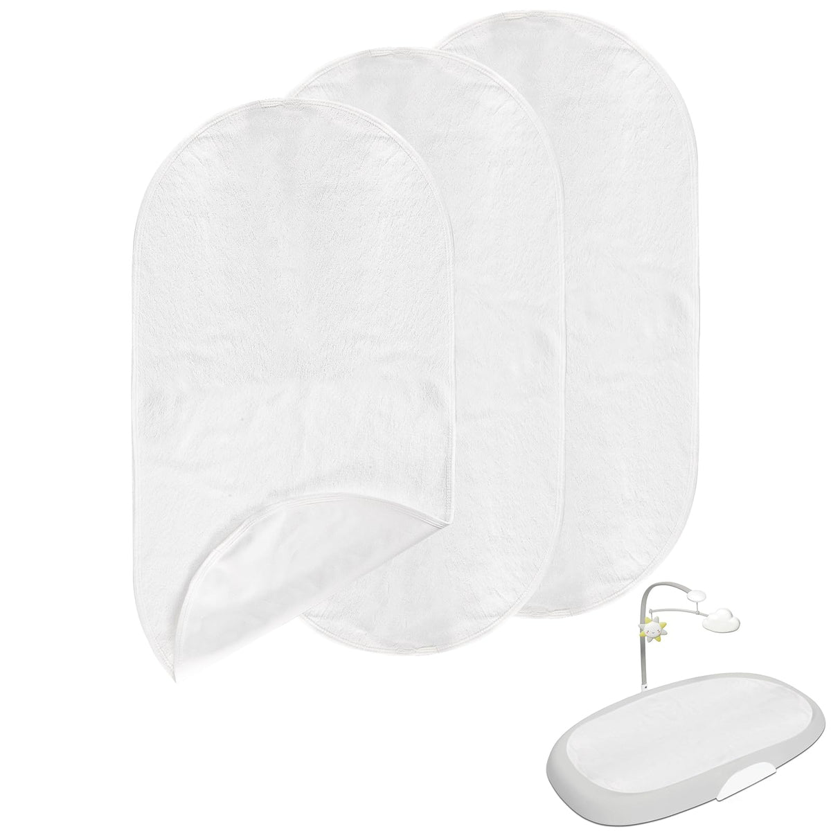 Ajrwiiy changing pad liners pack shows multi-use travel protection.