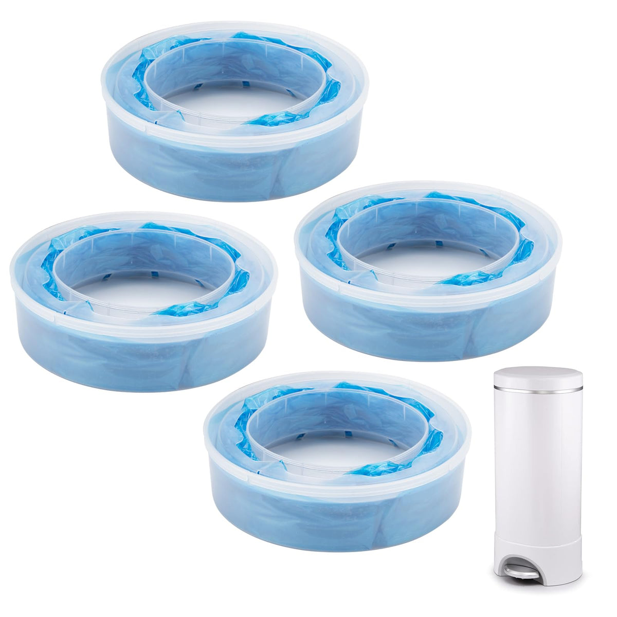 Ajrwiiy large-capacity refill bag for diaper pail reduces trips to replace bags