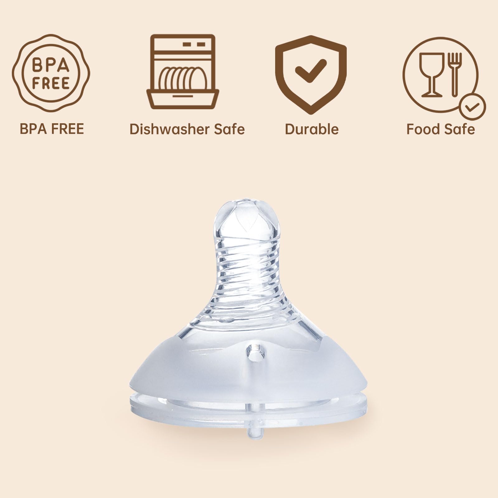 Ajrwiiy durable silicone nipples endure repeated wash cycles with confidence.