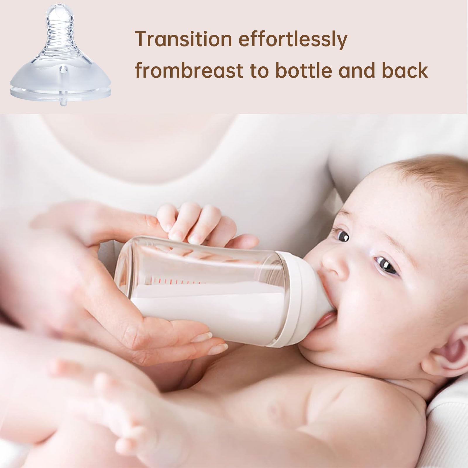 Ajrwiiy easy-clean dishwasher-safe nipple highlights convenient maintenance.