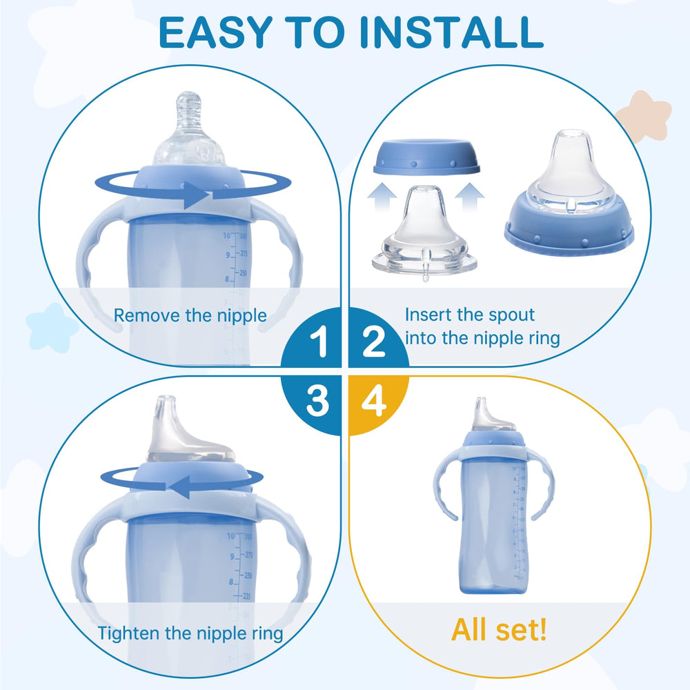 Ajrwiiy easy-clean spout image emphasizes detach-and-clean convenience for busy families.