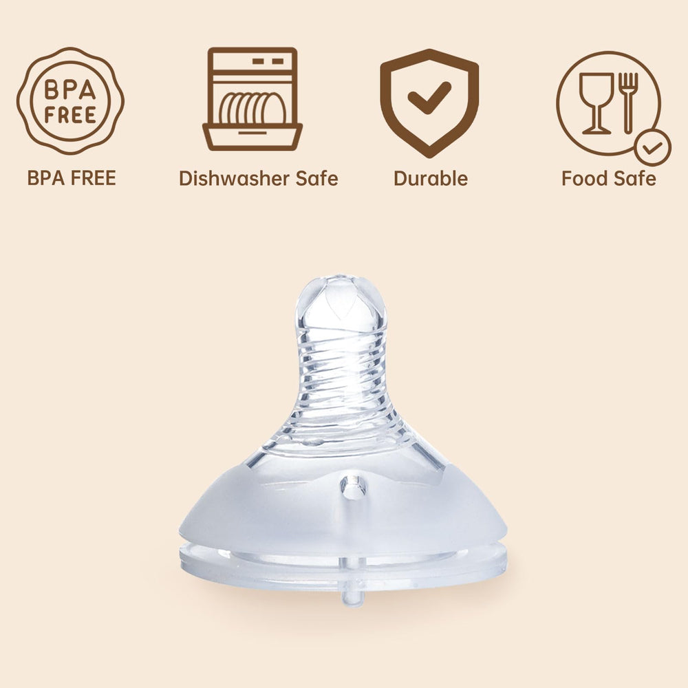 Ajrwiiy no spill design nipple reduces mess during feeding