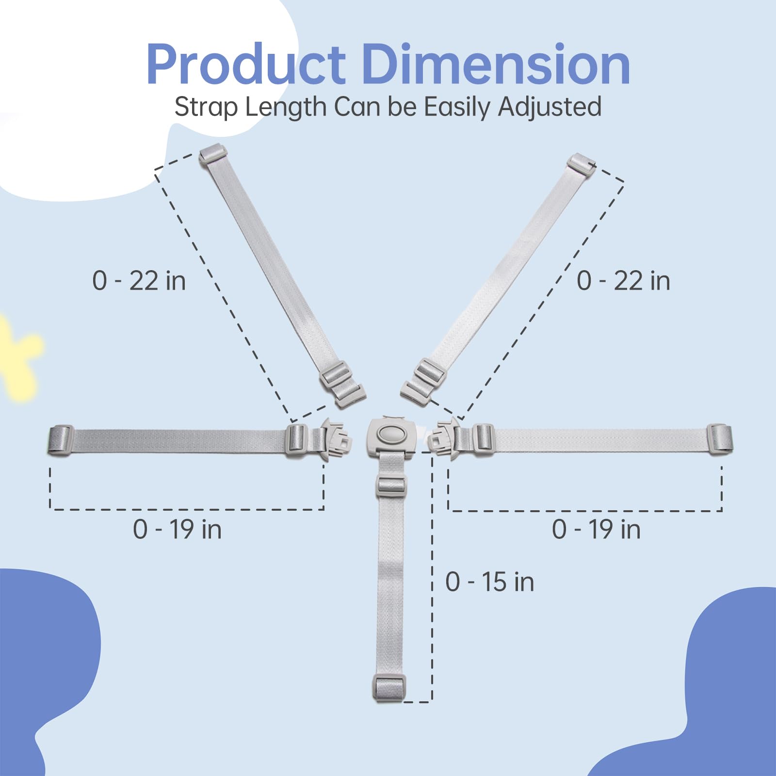 Ajrwiiy quick-release buckle enables fast unfastening while resisting toddler tampering.