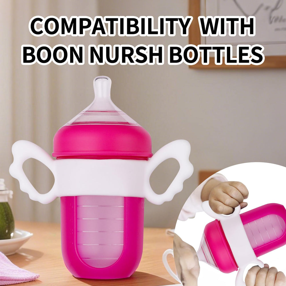 Ajrwiiy soft silicone grip makes holding bottles easy for babies.