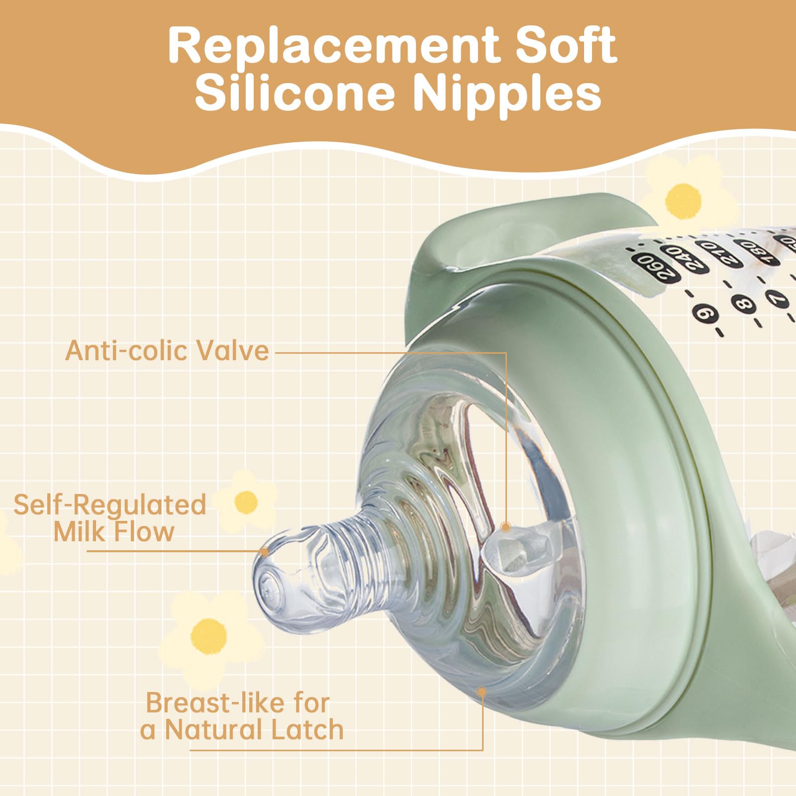 Ajrwiiy breast-like latch design demonstrates natural feel for easier transitions.