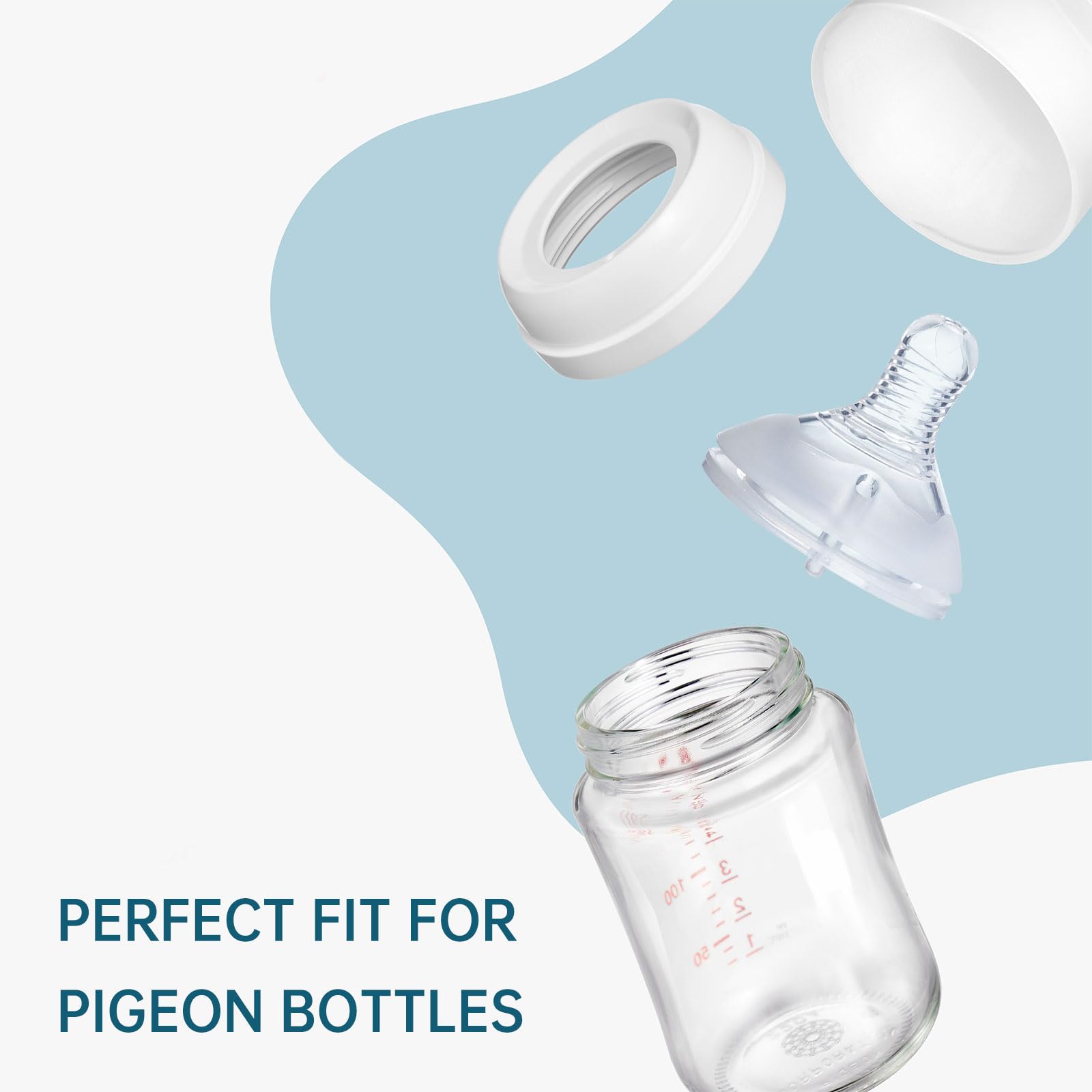 Ajrwiiy soft spout nipple for Pigeon bottle supports comfortable feeding and easy transition