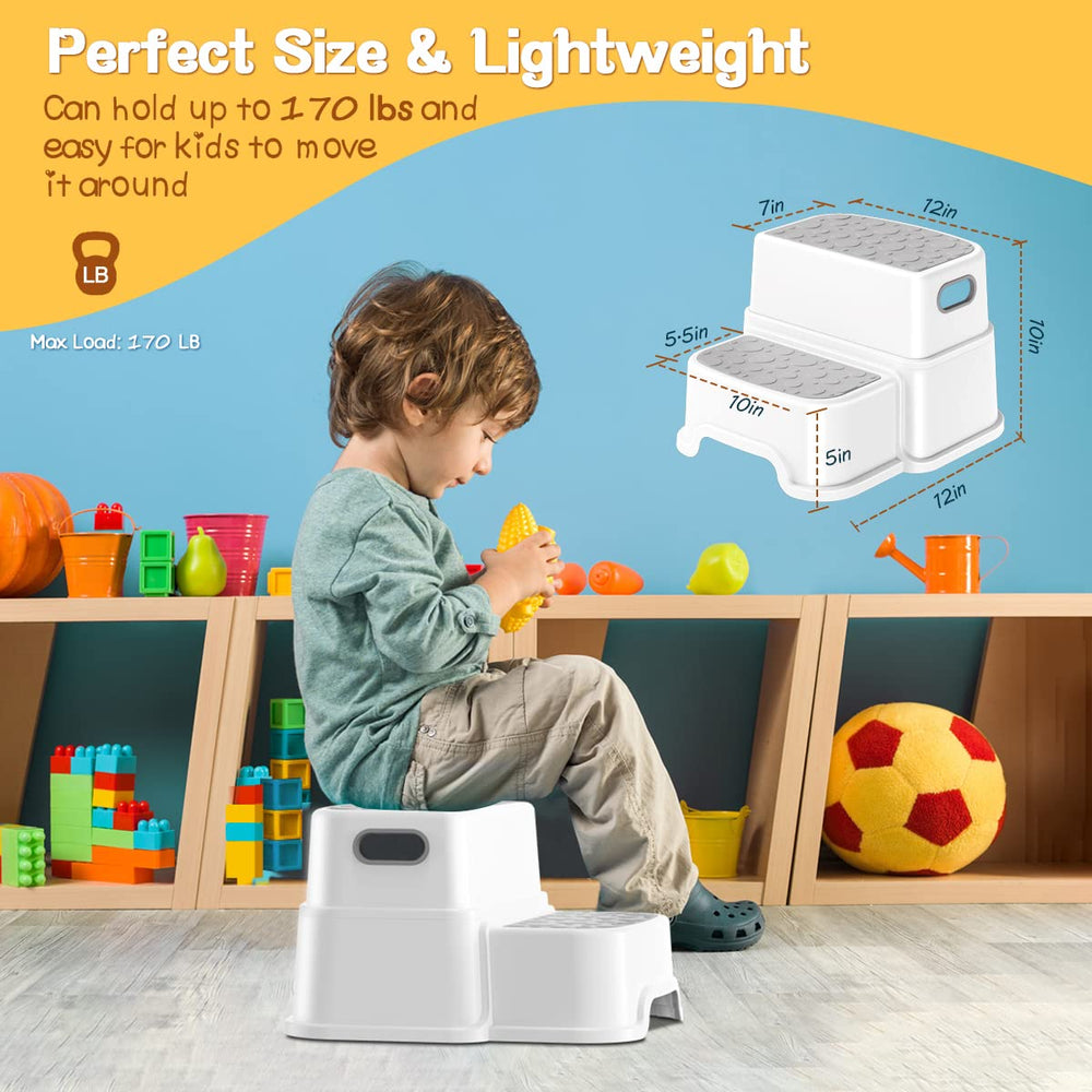 AJVV Toddler Step Stool carrying handle simplifies moving between rooms
