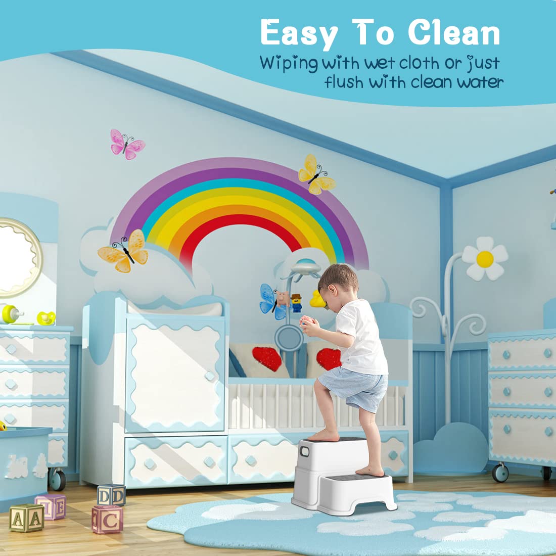 AJVV Toddler Step Stool ideal for potty training and toilet access
