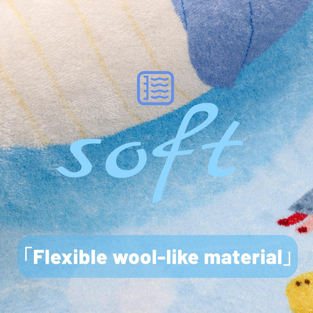AKASISRUG non-slip-backing rug features anti-slip backing for safer toddler play.