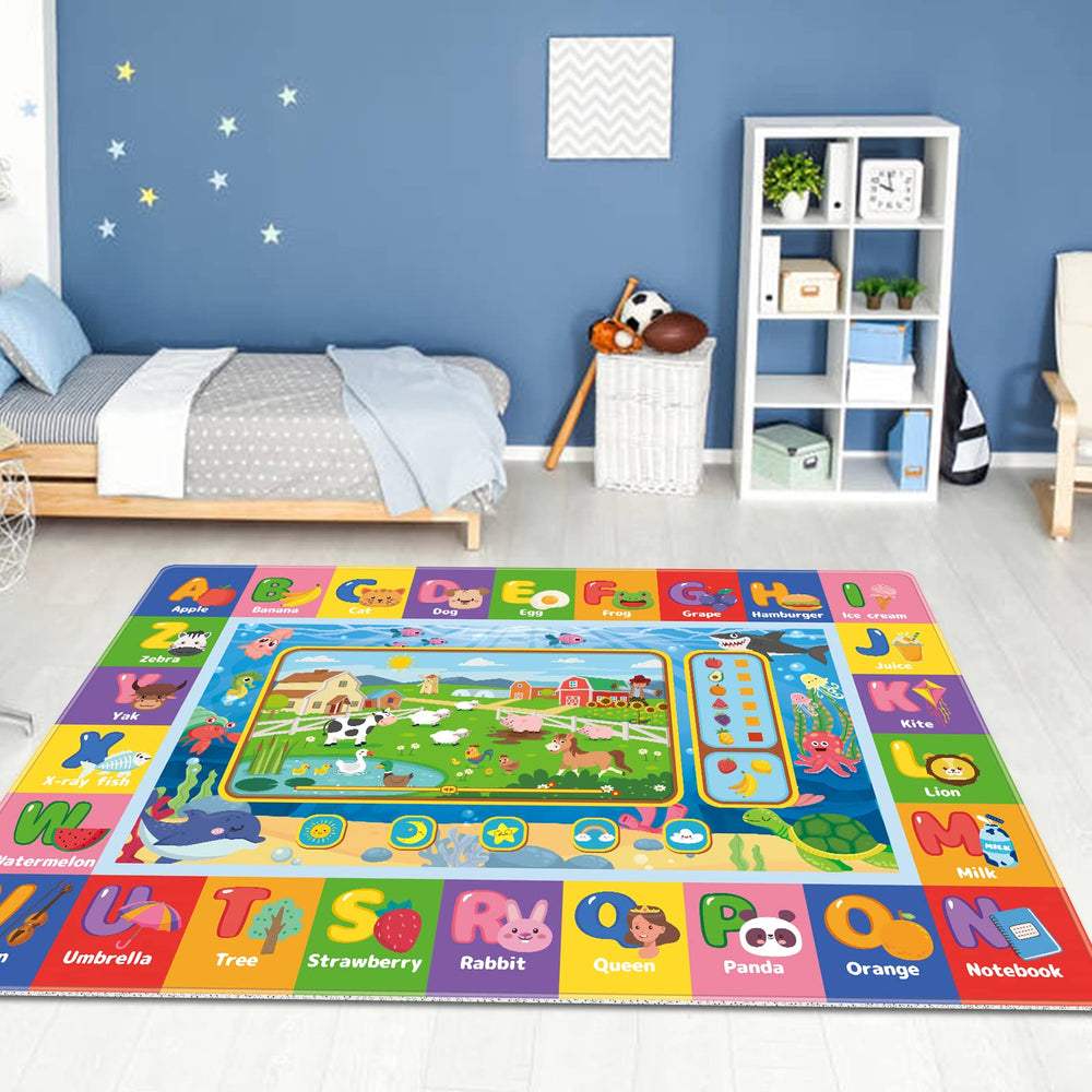 AKASISRUG playroom and nursery setup using versatile educational rug.