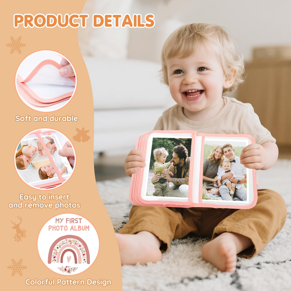 AKAYOK small photo album fabric-wrapped edges ensure safe, soft corners for little hands.