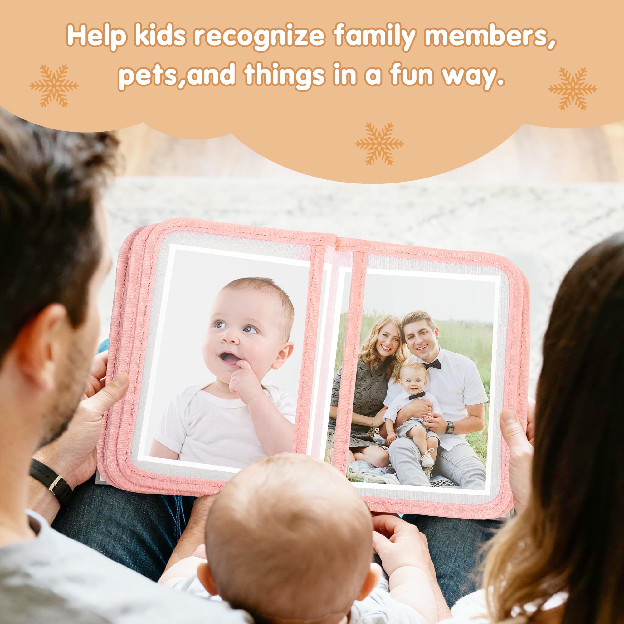 AKAYOK small photo album holds up to 17 photos in clear pockets.