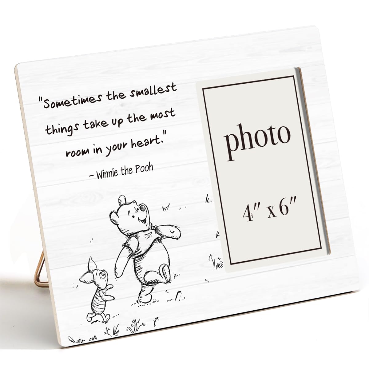 AKFVNSFK Classic Pooh Bear Frame wooden wall display for cherished 4x6 photos