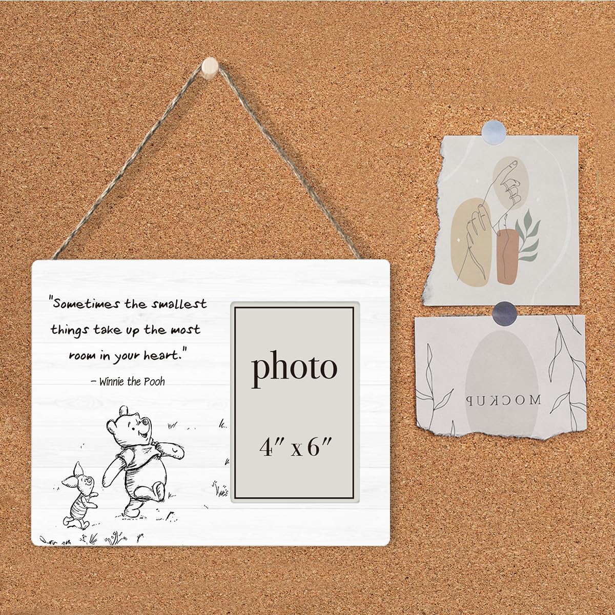 AKFVNSFK Pooh Bear Frame 4x6 photo holder suitable for nursery or living room decor